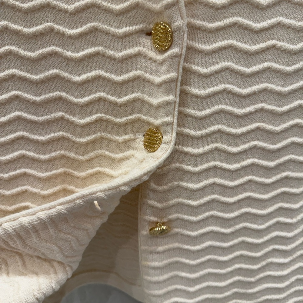 St. John Collection Ivory Wave Pattern Blazer - image 3